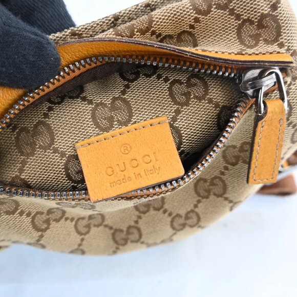 AUTHENTIC GUCCI GG Canvas Waist bag Beige Yellow bsj580-110825 - Picture 11 of 16